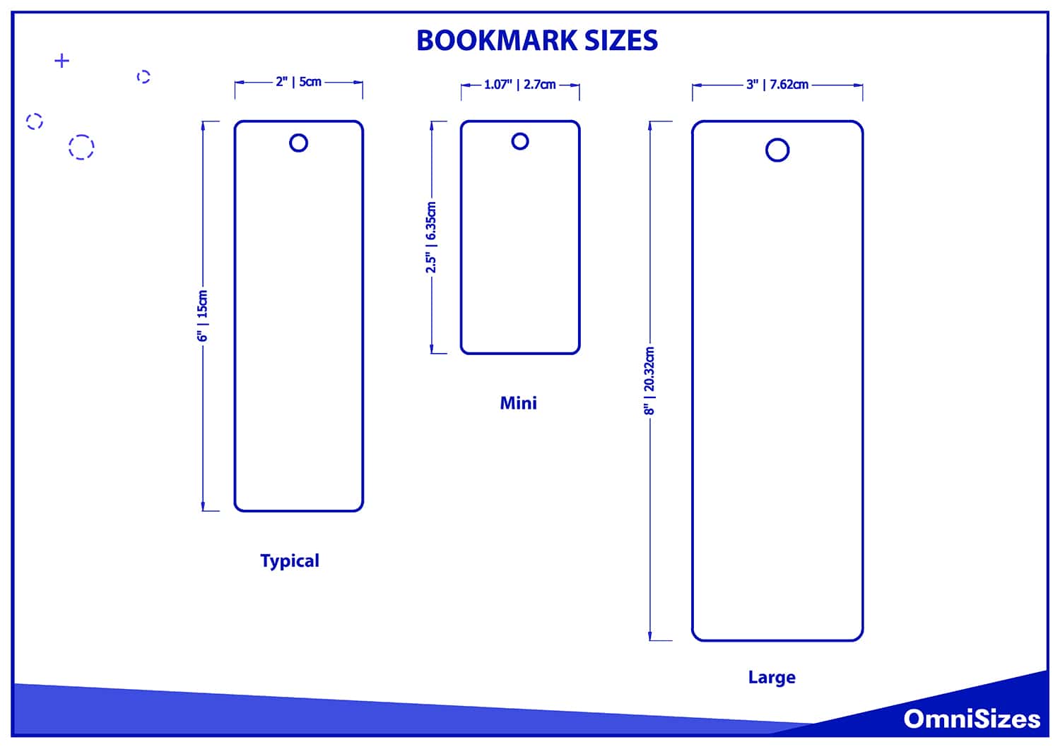 Bookmark sizes