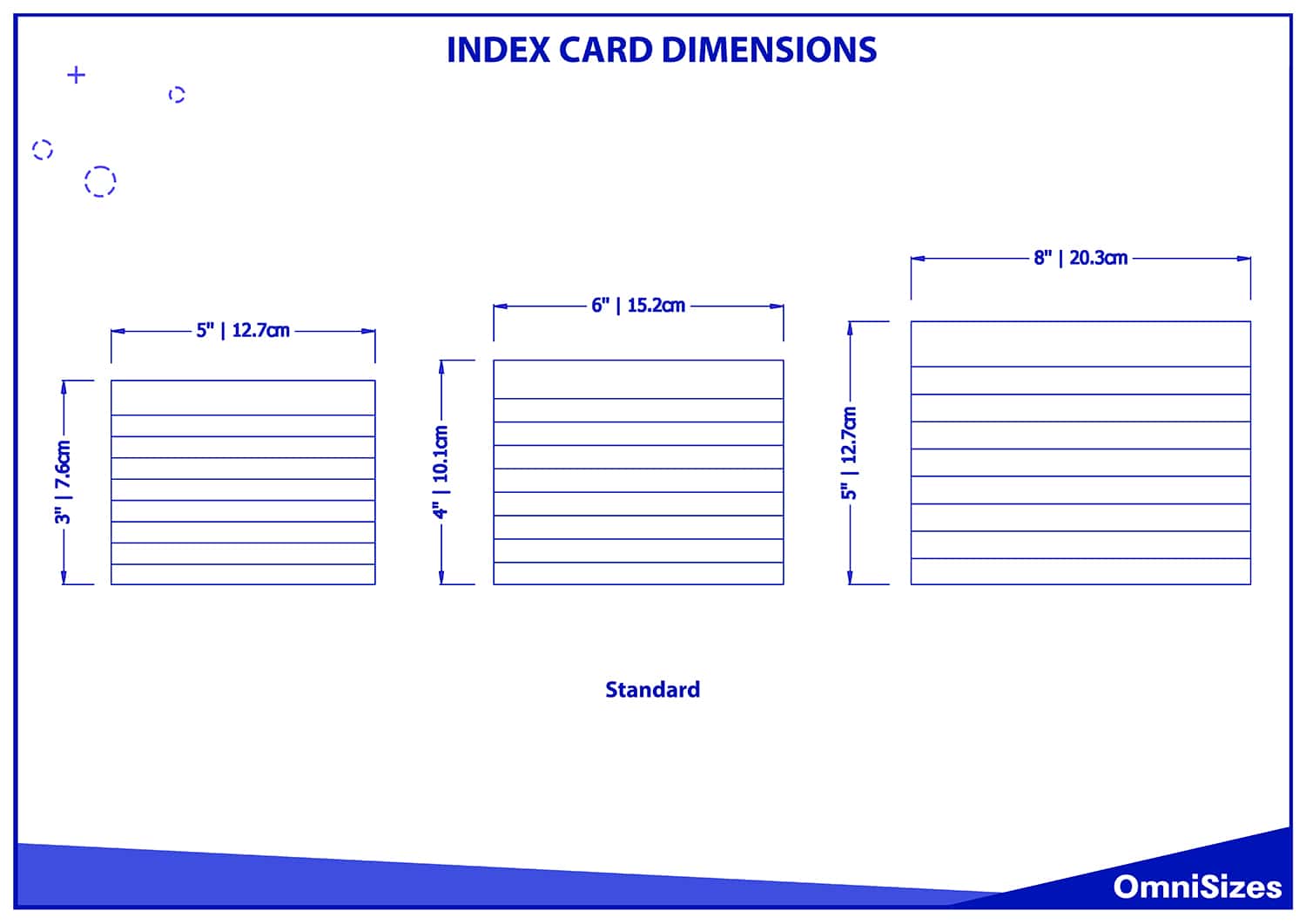 Index Card dimensions
