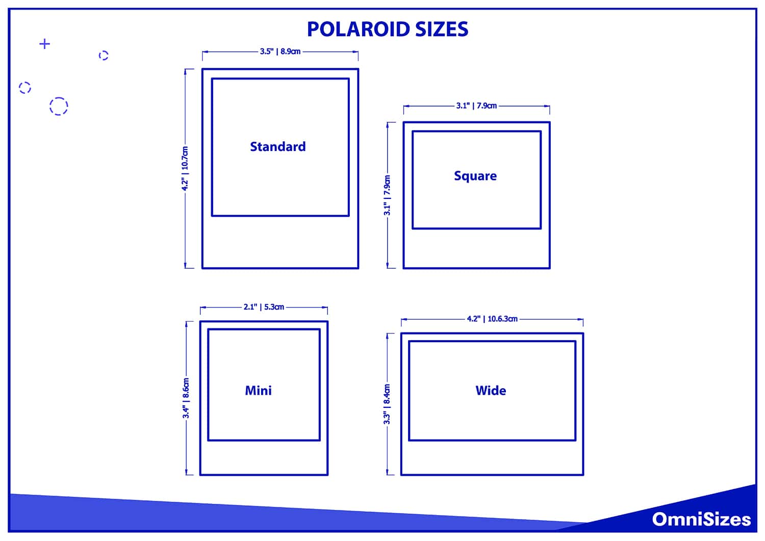 Polaroid Sizes Sizes of Objects and Stuff