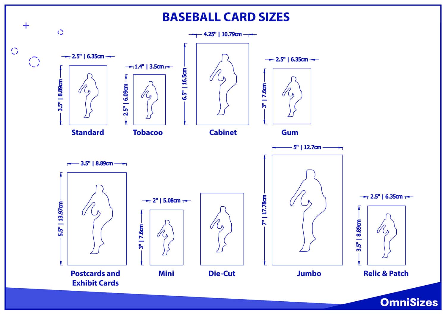 Baseball card sizes