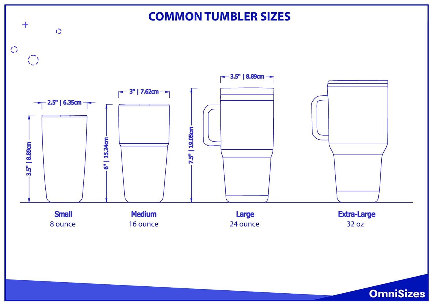 Common tumbler sizes