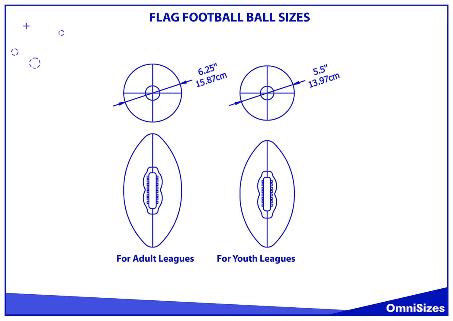 Flag football ball sizes