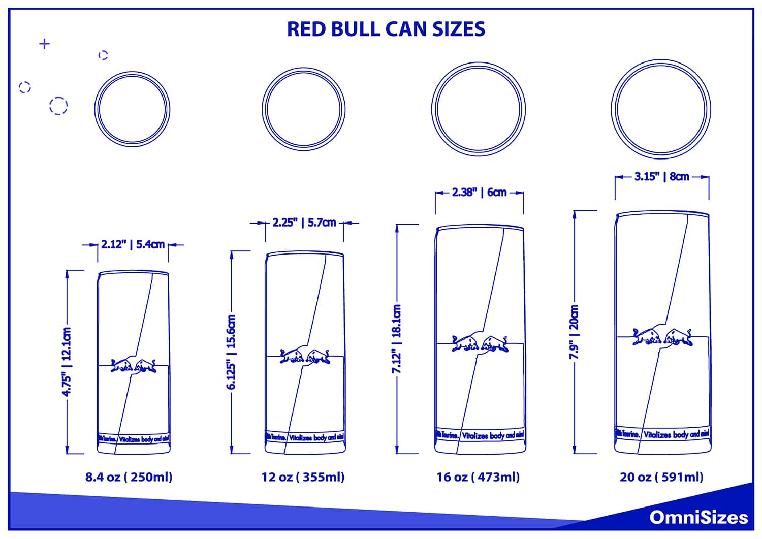 Red bull can sizes