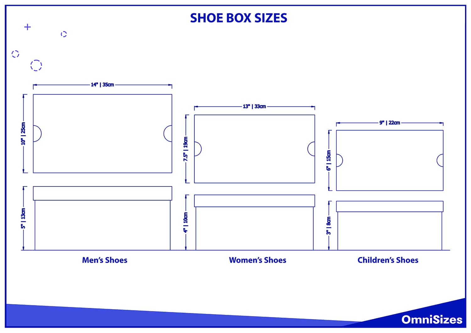 Shoe box sizes