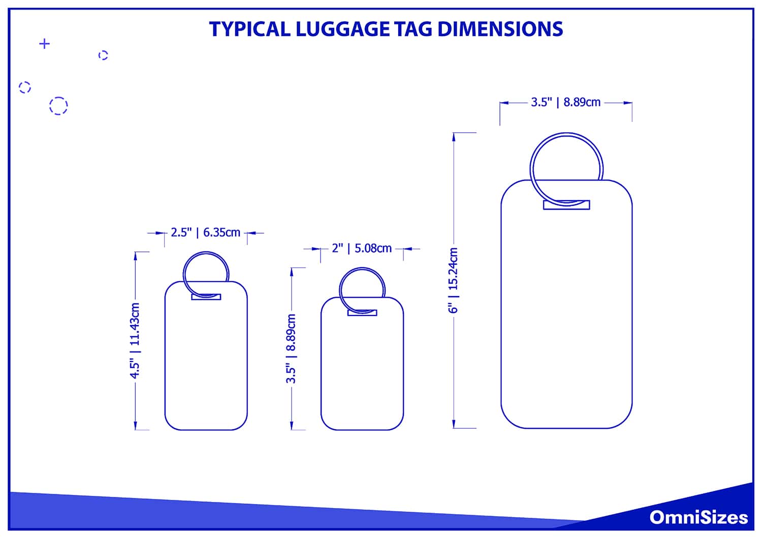 Typical luggage tag dimensions