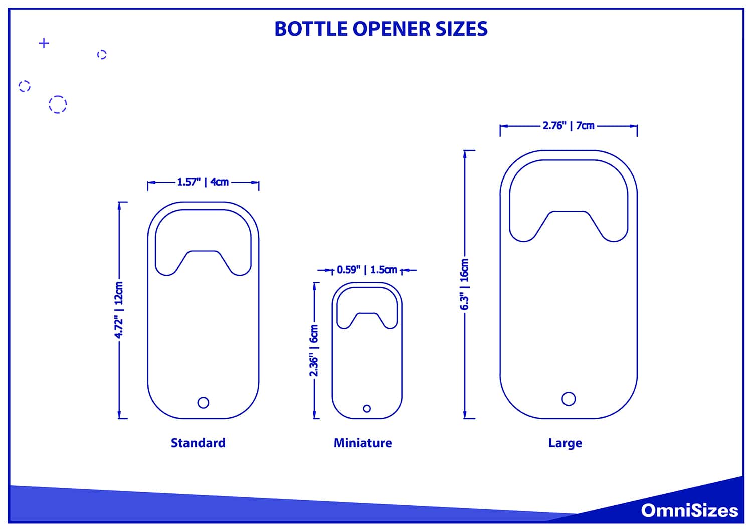 Bottle opener sizes