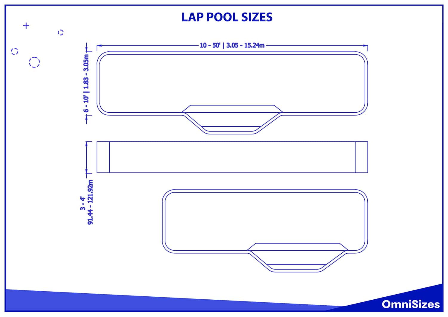 Lap pool sizes