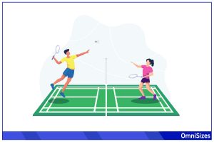 Badminton court sizes