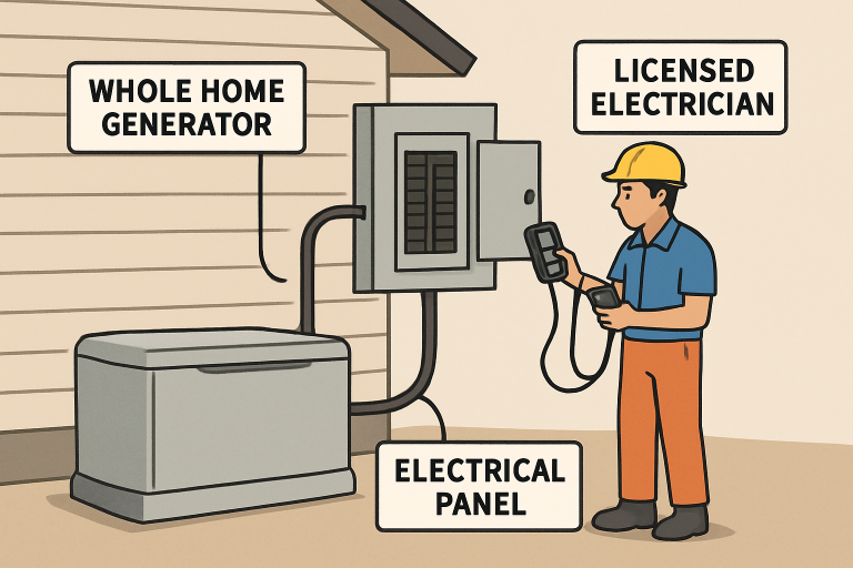 Home Generator Installation by Licensed Electricians