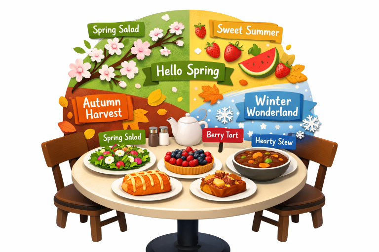 Seasonal Ingredients Influence Café Offerings Year-Round